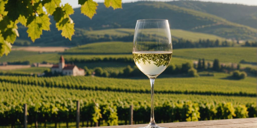 Riesling-Trauben an der Rebe kurz vor der Lese